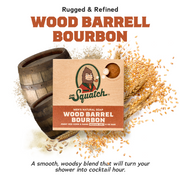 4-Pack Wood Barrel Bourbon Natural Bar Soap E3