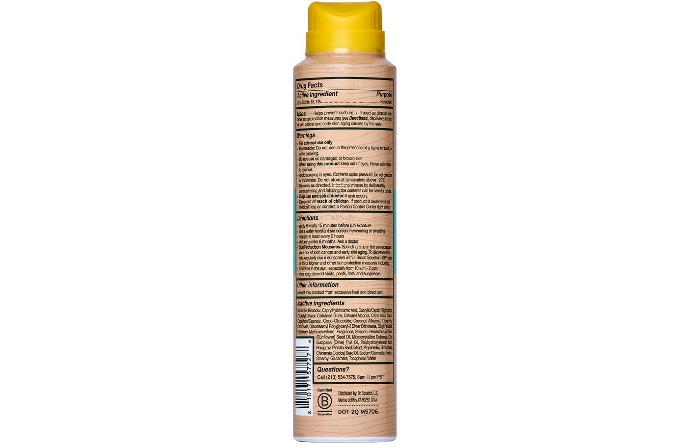 Spray Sunscreen | SPF 30 UVA/UVB Protection | Non-Greasy Mineral Sunscreen for Men F0