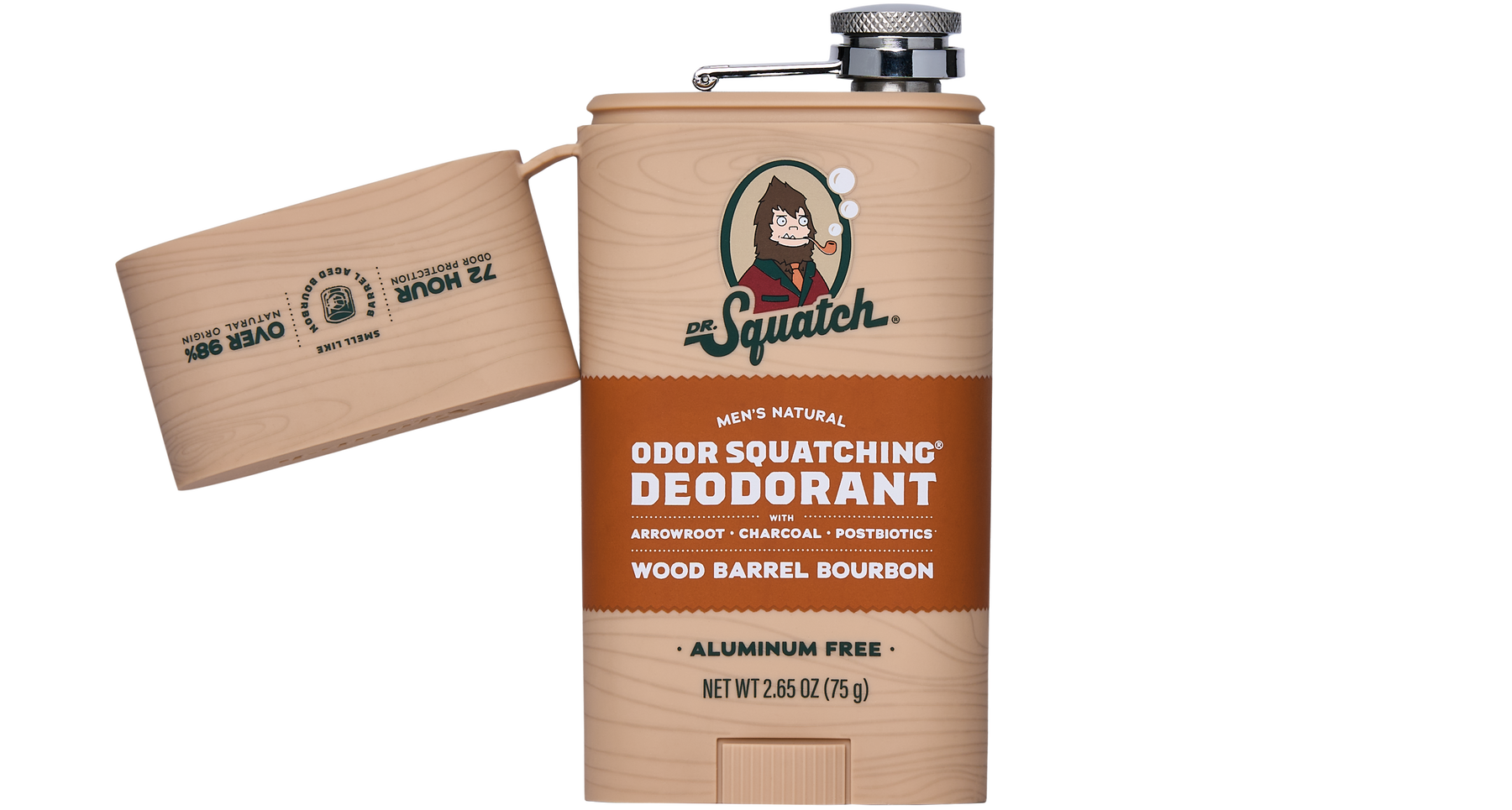 Wood Barrel Bourbon Deo Flask R0