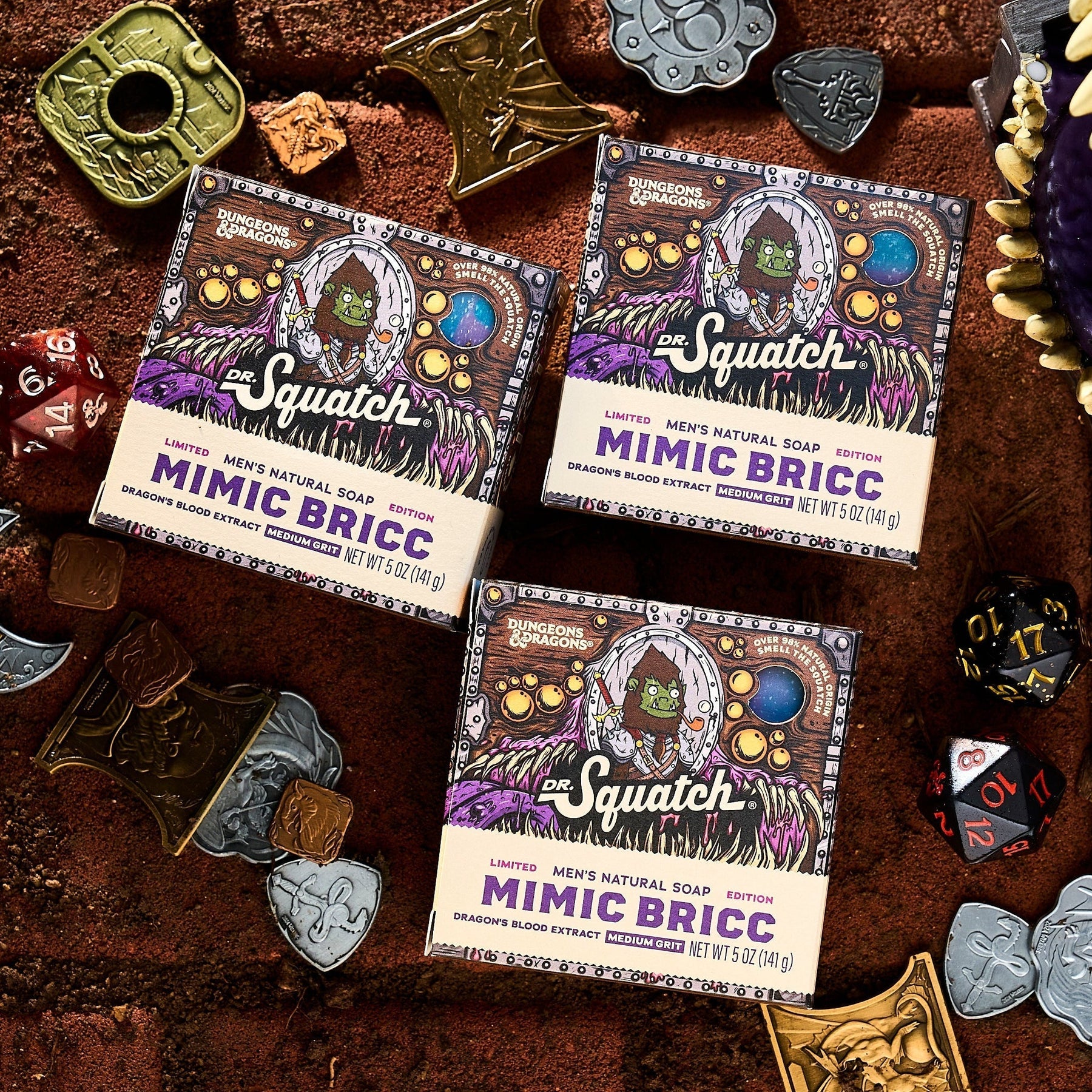 Dungeons & Dragons Mimic Bricc 3-Pack - Exclusive Limited Edition Bar Soap A1