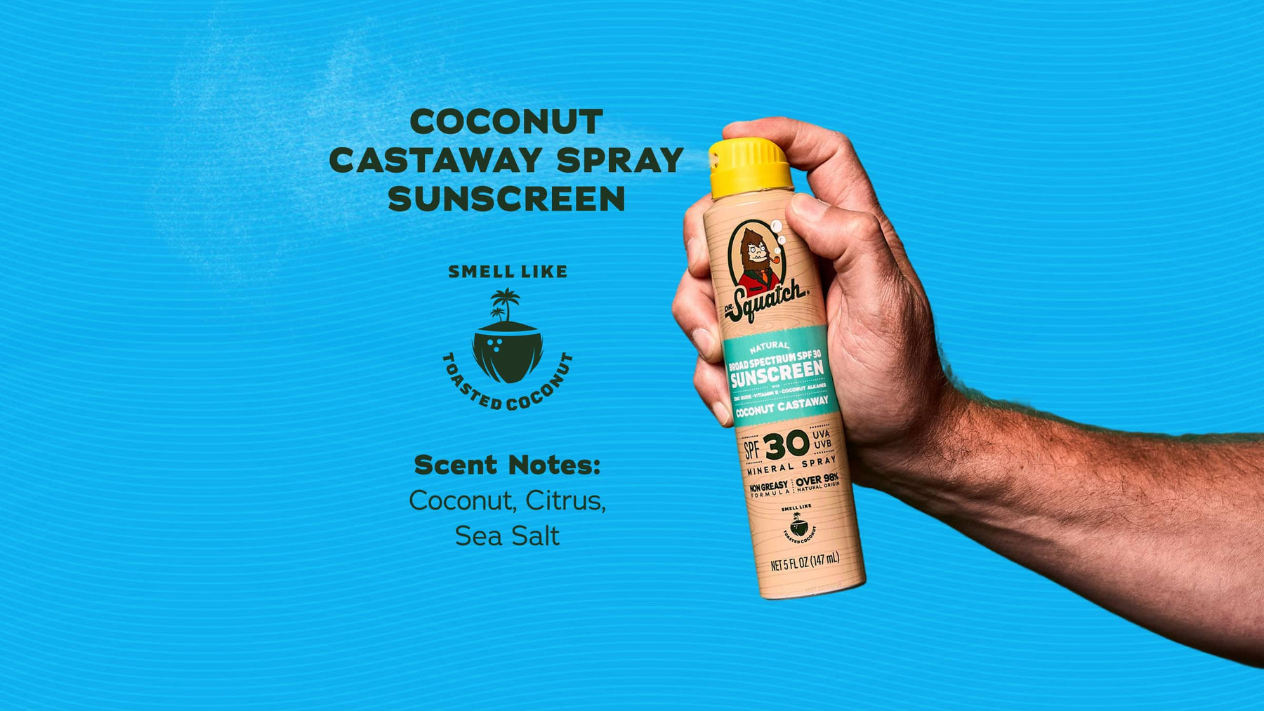 Spray Sunscreen | SPF 30 UVA/UVB Protection | Non-Greasy Mineral Sunscreen for Men F0