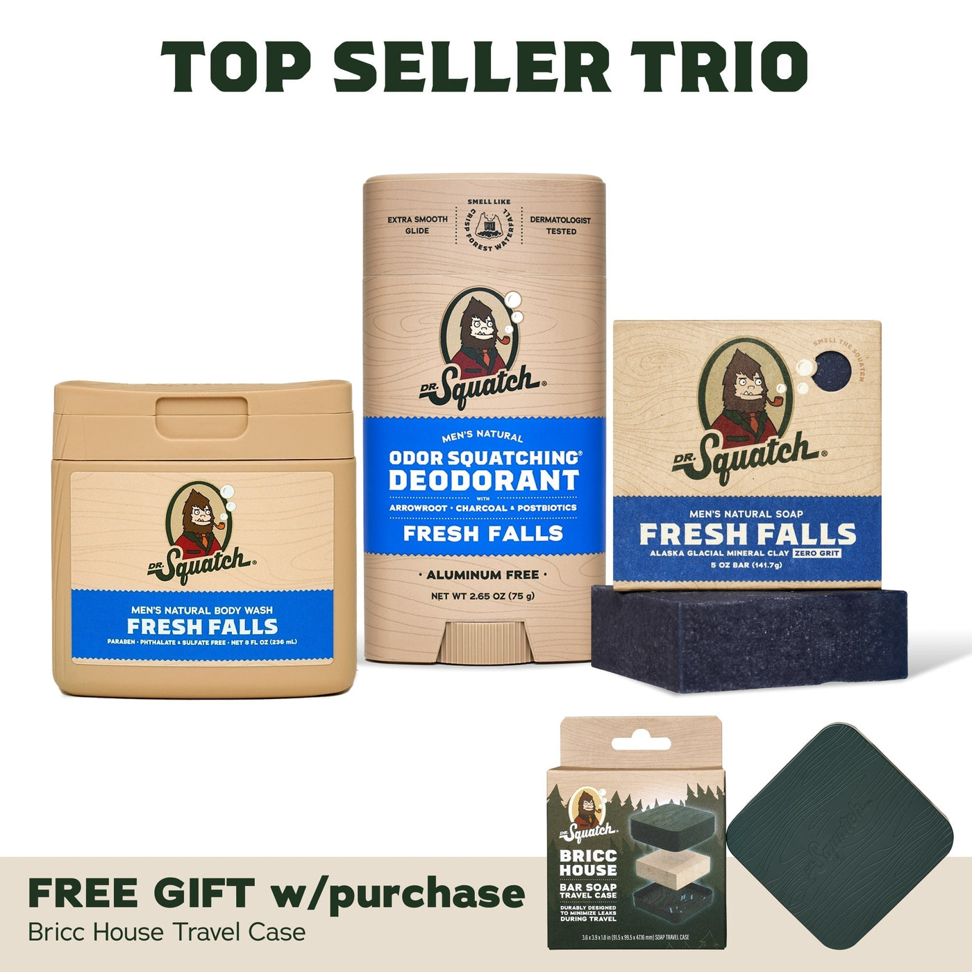 Soap, Deo, Body Wash + Travel Case D8