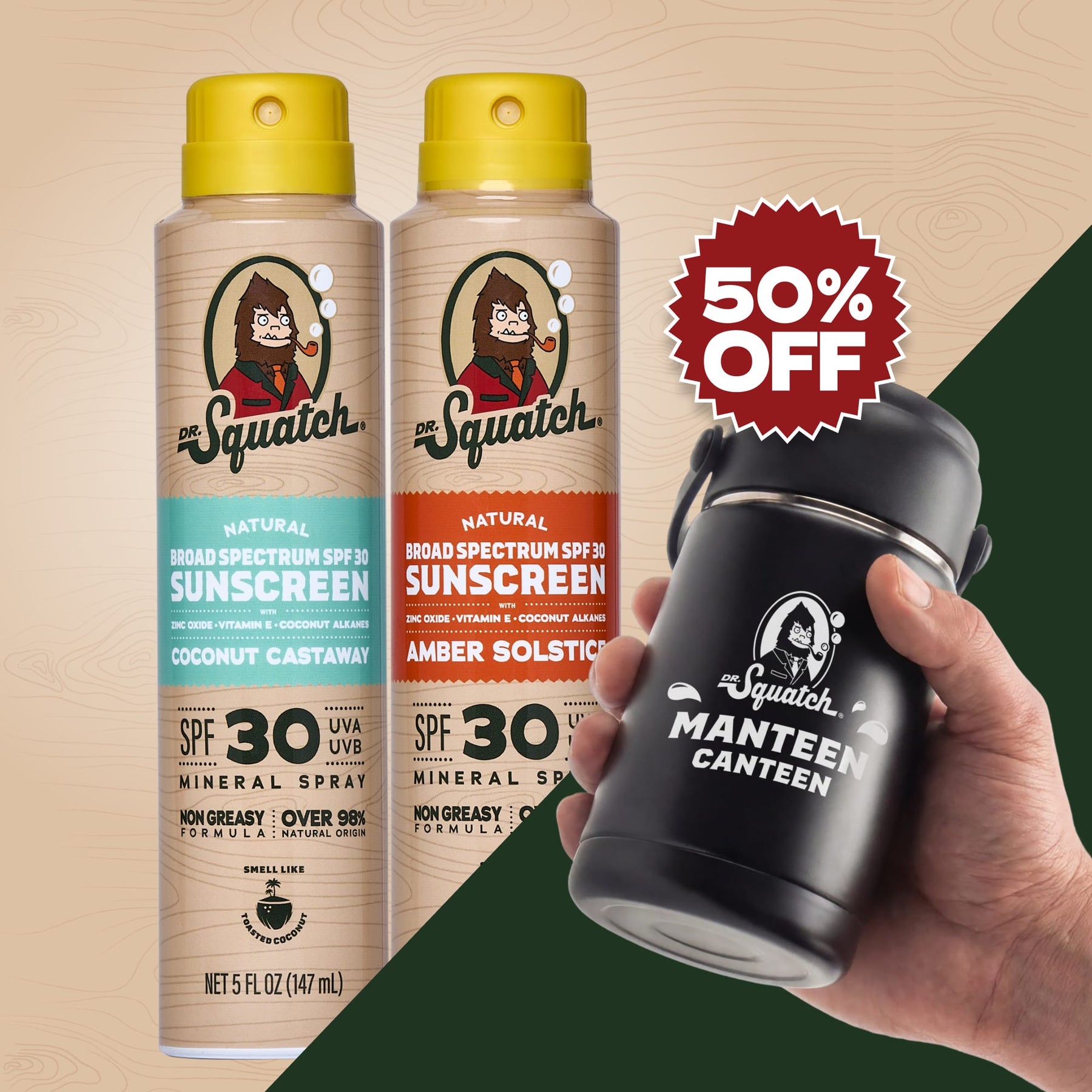 2-Pack Sunscreen + Manteen Canteen S0
