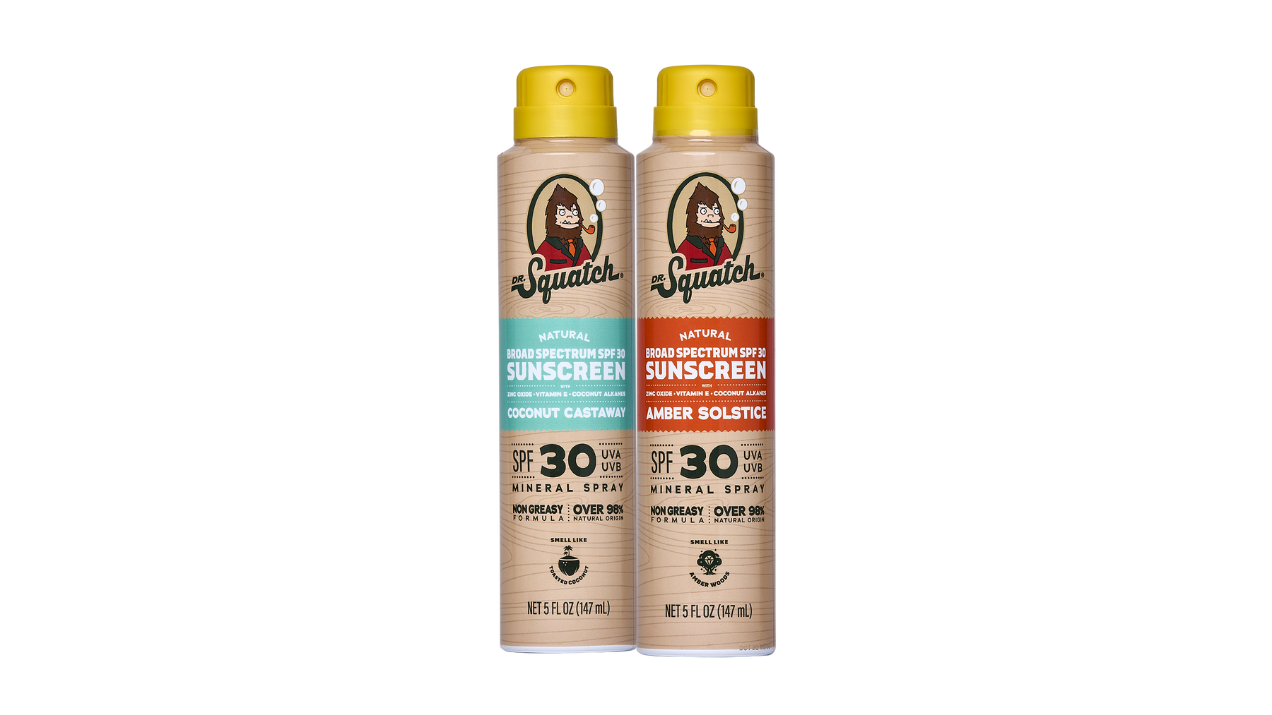 Spray Sunscreen 2-Pack | SPF 30 UVA/UVB Protection | Non-Greasy Mineral Sunscreen for Men D1