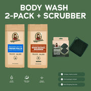 Body Wash 2-Pack + Scrubber H6