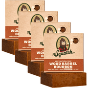 4-Pack Wood Barrel Bourbon Natural Bar Soap E3