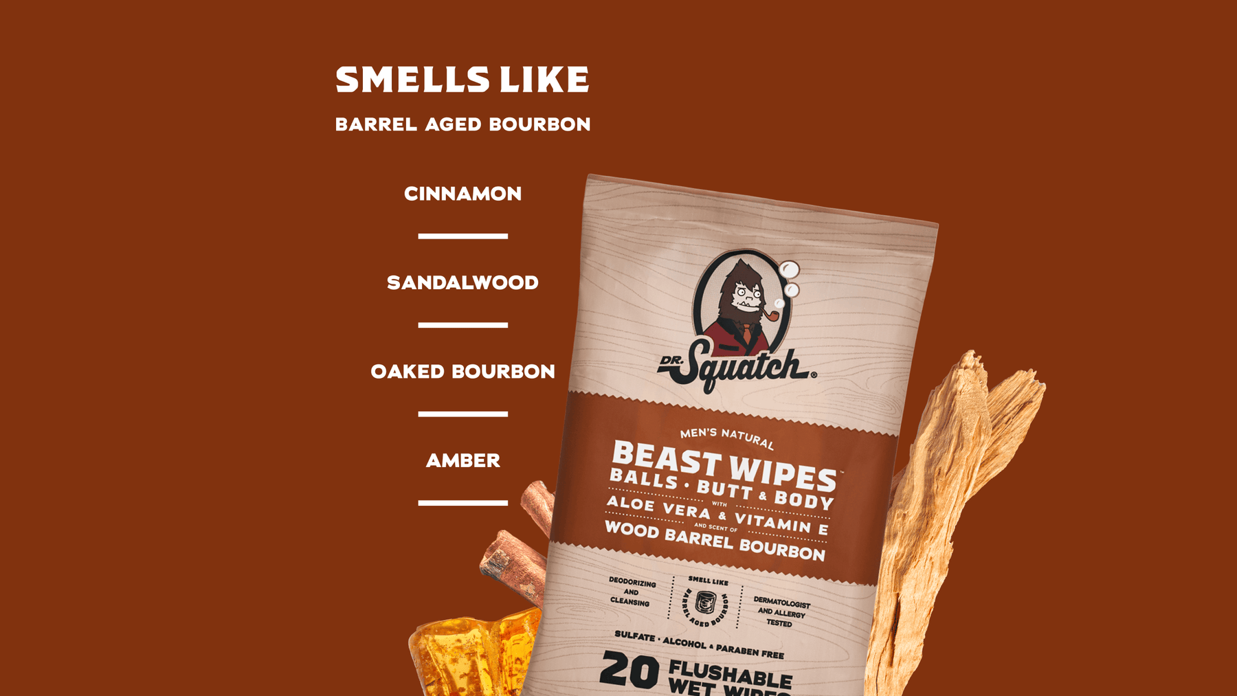 FREE Wood Barrel Bourbon Wipes A2